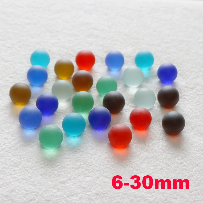 6-30mm Glasmurmeln Farbige Mattglas-Kugeln für Vasen, Aquarien, DIY-Dekorationszubehör