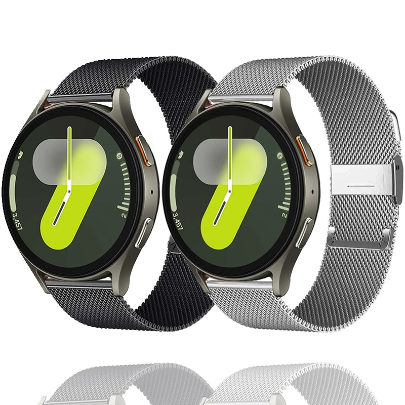 Pulseira de relógio inteligente de metal para relógio Samsung Galaxy, pulseira, 7, 6, 5, 4, 40mm, 44mm, 40mm