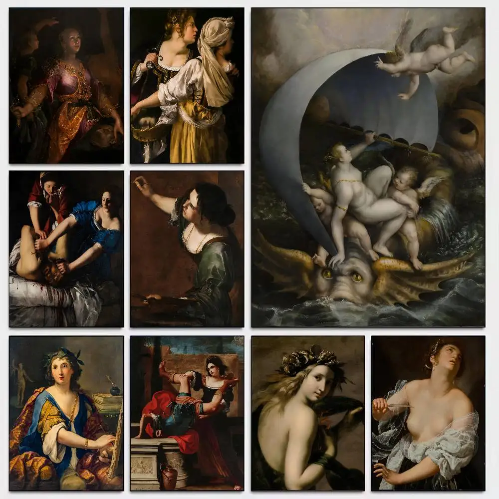 Renaissance Italian Baroque Vintage Feminist Poster Art With Prints Home Bedroom Living Room Decoration Gift