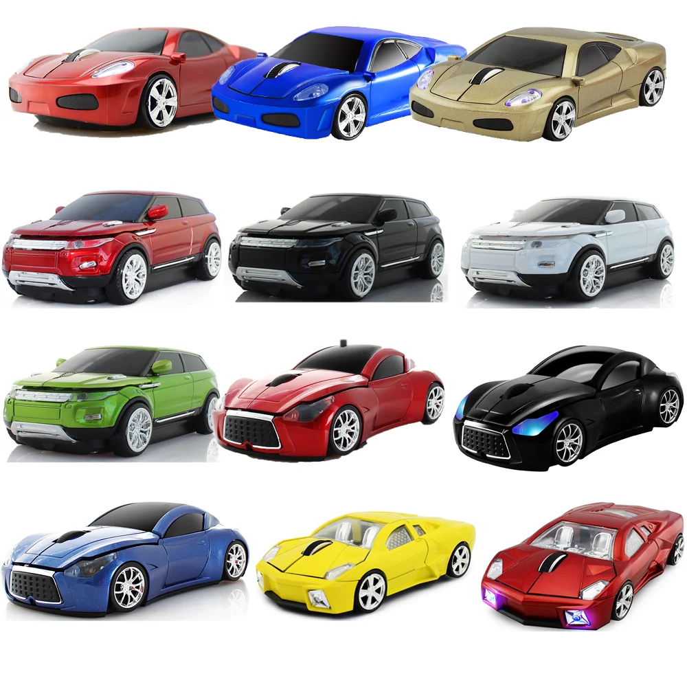 Cute Ergonomic Wireless Mouse Car 3D 1600DPI Mini Gamer Mice USB Optical Computer Gaming Mause For PC Laptop Kid Child Gift