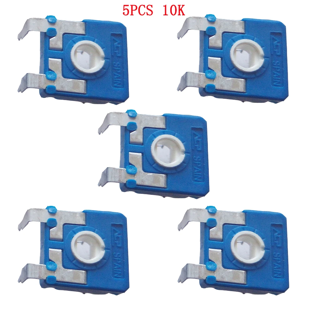 5PCS 10K/100K Vertical Adjustable Potentiometer 14MMX14MM CA14NV17.5 10K Ohm 100K Ohm Vertical Potentiometer