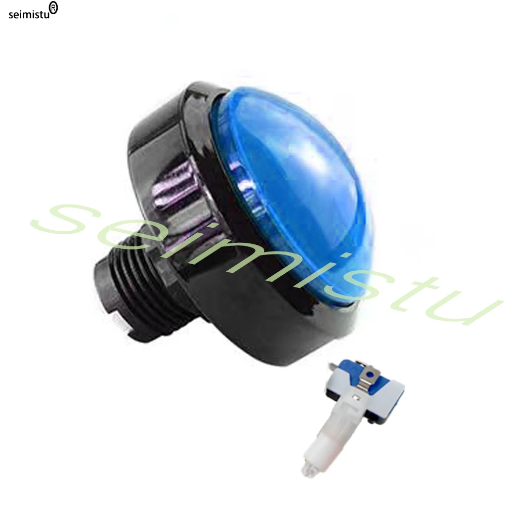 Arcade-Taste LED-Lichtlampe 60 mm große runde Arcade-Videospiel-Player Druckknopf LED beleuchteter Drucktastenschalter DC5 V/12 V Lig