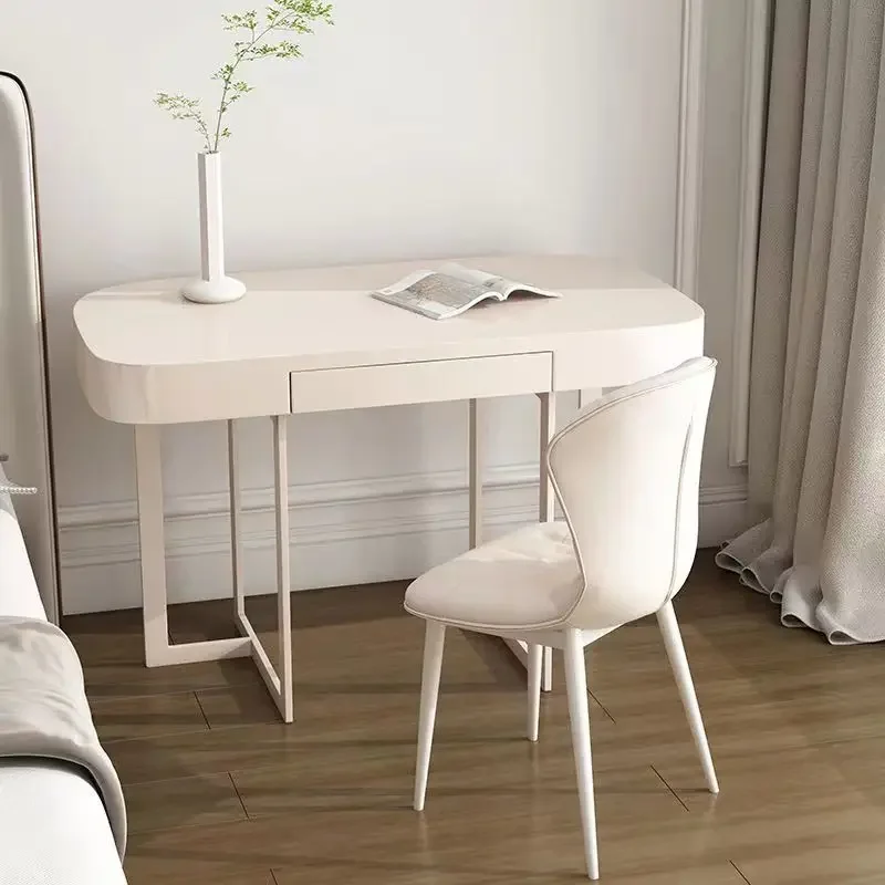 Cream wind solid wood study dresser integrated table small apartment computer desk bedroom modern light luxury desk