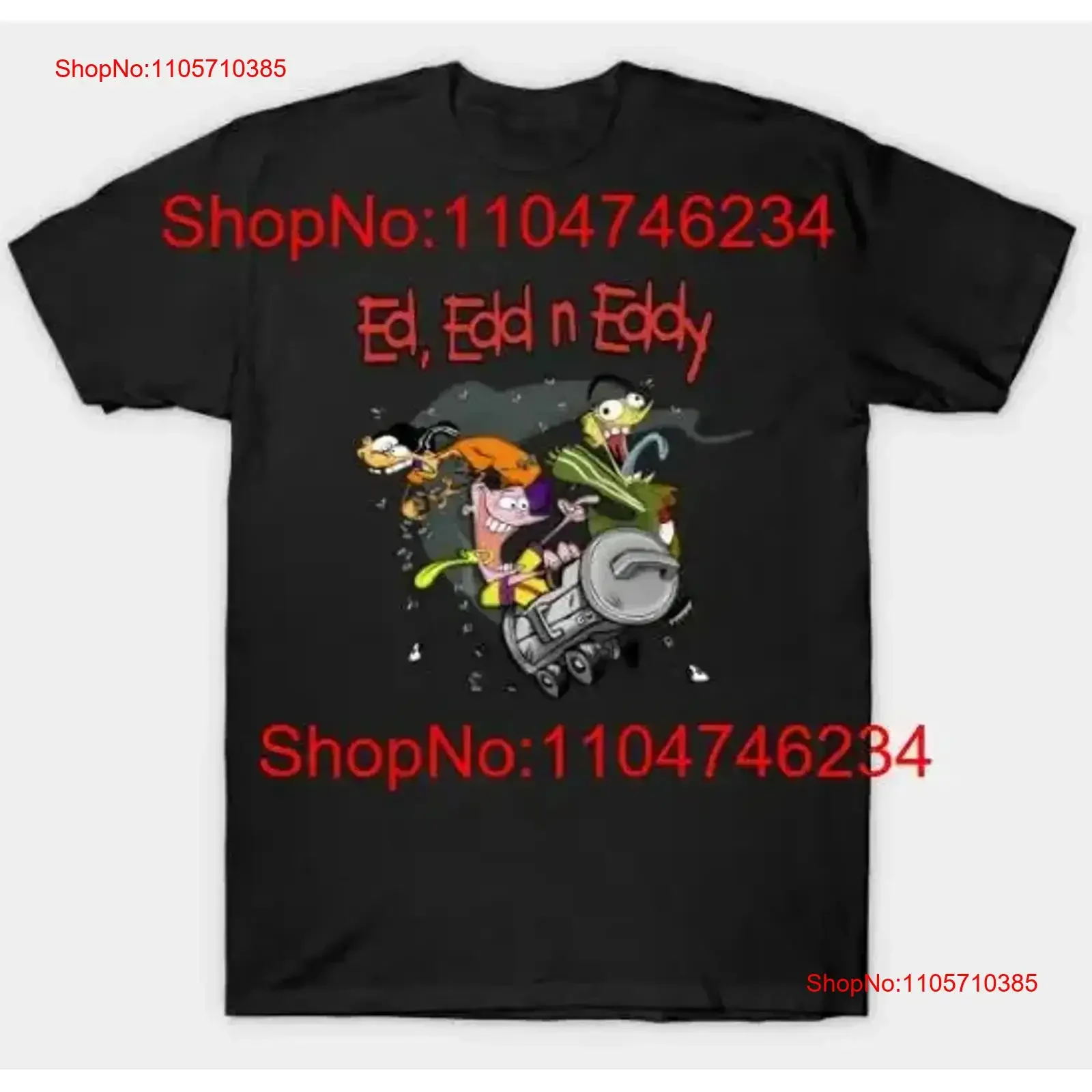 Rare Ed Edd n Eddy T Shirt Men's Black All Size S M L 234XL NN165 vintage Washed Slightly Soft streetwear Versatile Comfortable