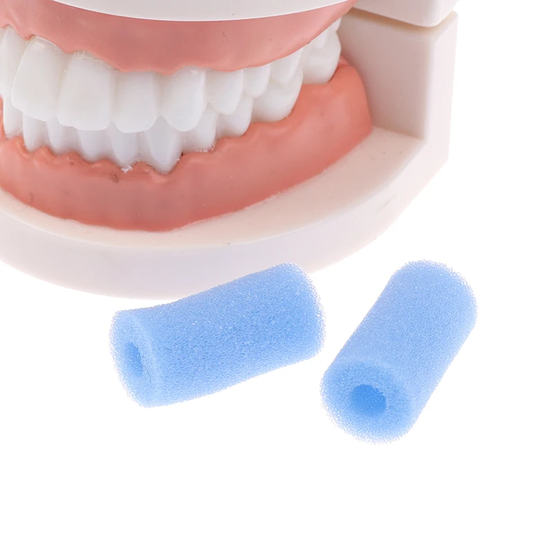 *50Pcs Disposable Dental Suction Tube Protective Sponge Soft Saliva Sterilized Dental Surgical Supplies Material