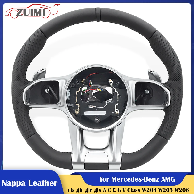 

Car Steering Wheel for Mercedes-Benz AMG A C E G V Class CLA GLC GLB GLS GLE A45 E63 W205 W204 w177 W206 W212 W213 W222 W447