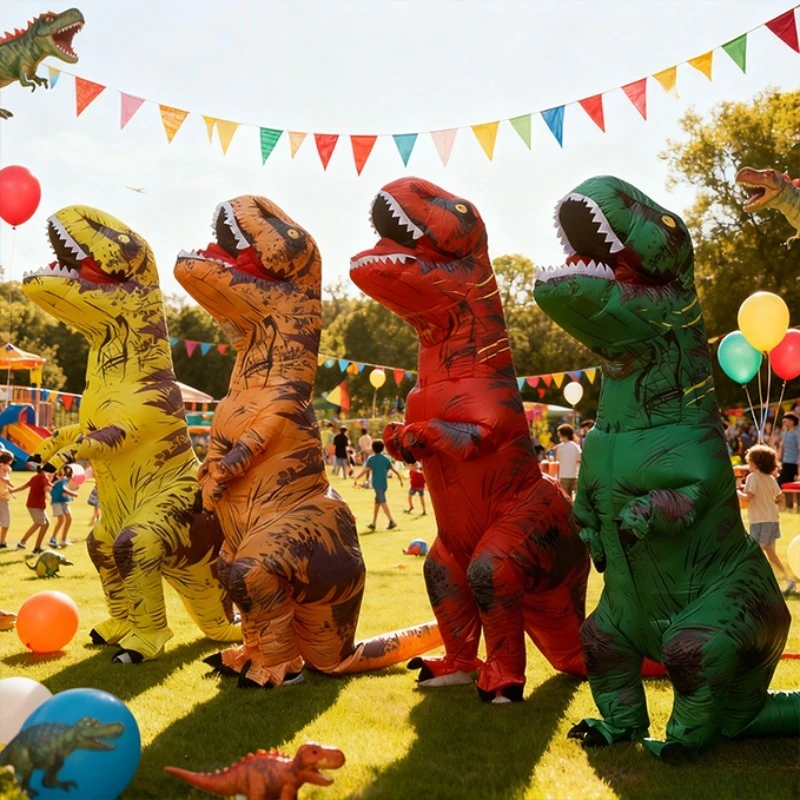 

Inflatable Dinosaur Costume T-Rex Cosplay suit Multi-Color Jurassic themed Party costume Props for Halloween Carnival Christmas