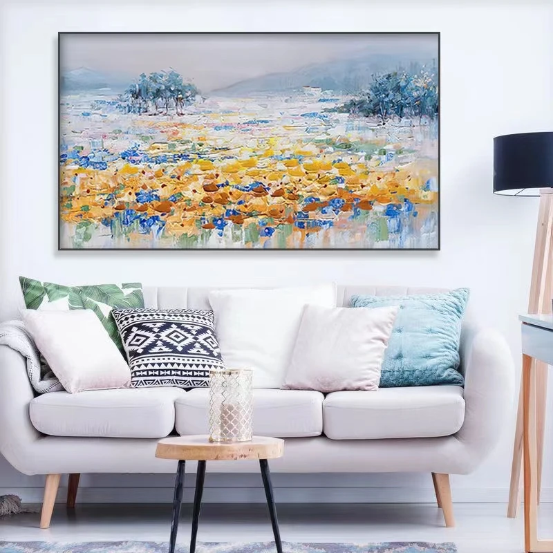 

Hand-painted Oil Painting Living Room Modern Minimalist Decorative Painting Bedroom Bedside Thick Texture Art Hanging Painting