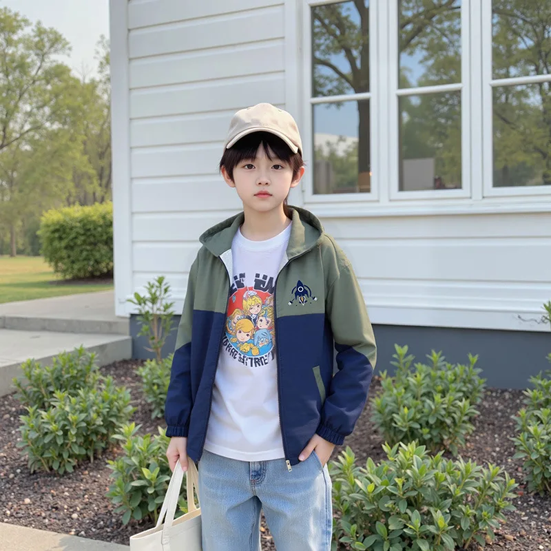 سترة بيسبول للأولاد بتصميم جديد معطف ربيعي وخريفي عصري للأطفال الأولاد ملابس خارجية رائعة وسيم #4
