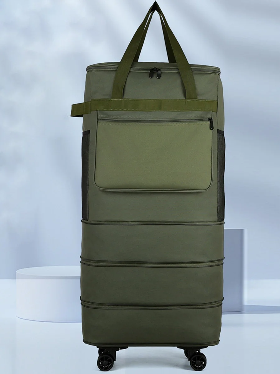 Grande capaci saco de viagem portátil saco de movimento feminino sle faion tendência material de pano de boi sem roda de rolamento lage