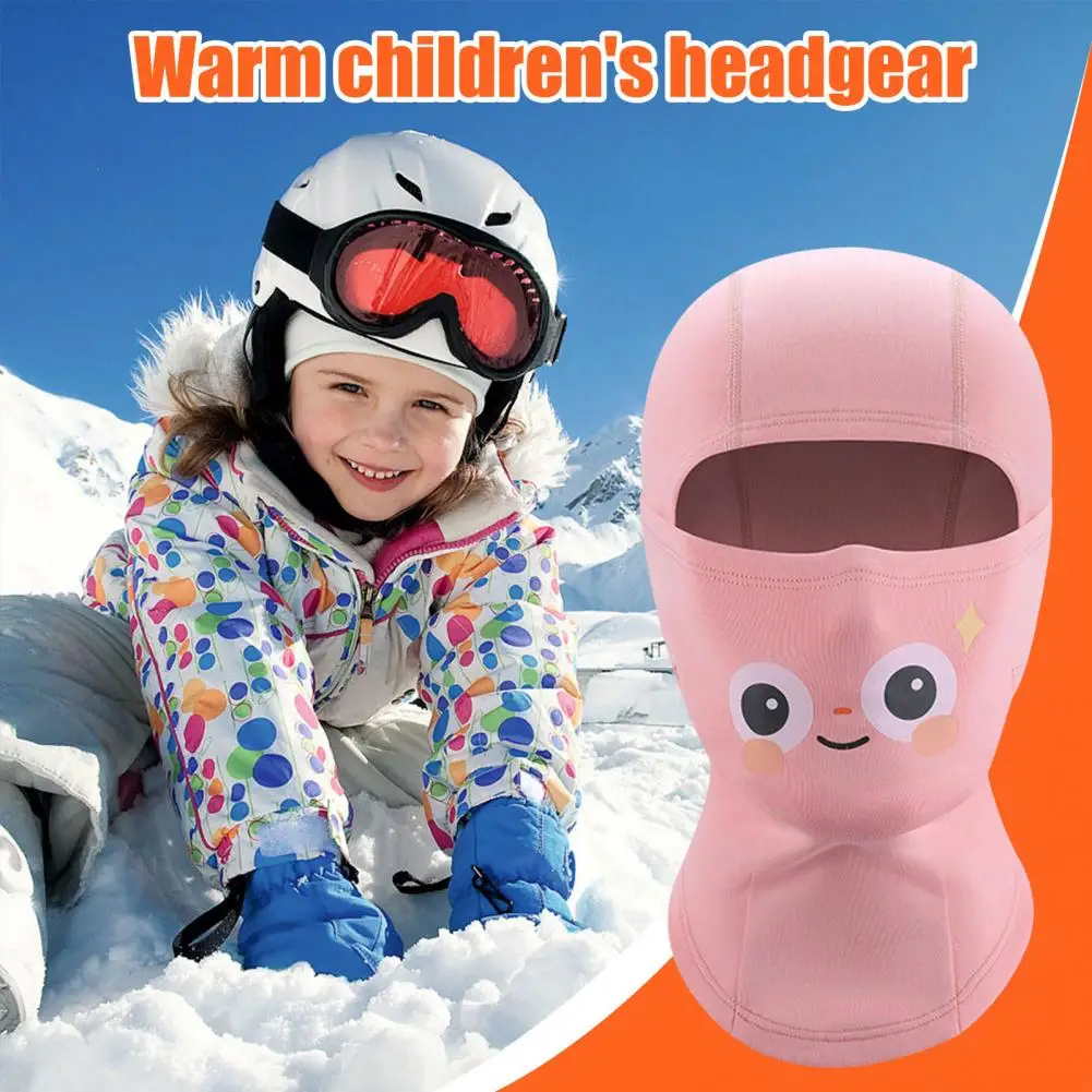 Children Full Face Cover Thermal Fleece Neck Winter Ski Face Cushion Windproof Face Cushion Hood Skiing Snowboarding Cycling