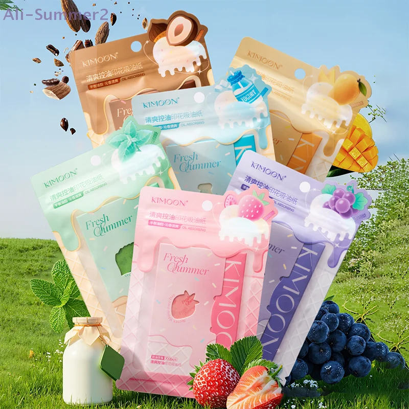 {Summer2} 100 Sheets Cute Face Oil Blotting Paper Portable Matting Face Wipes Facial Cleanser Oil-absorbing Face Skin Care Tools