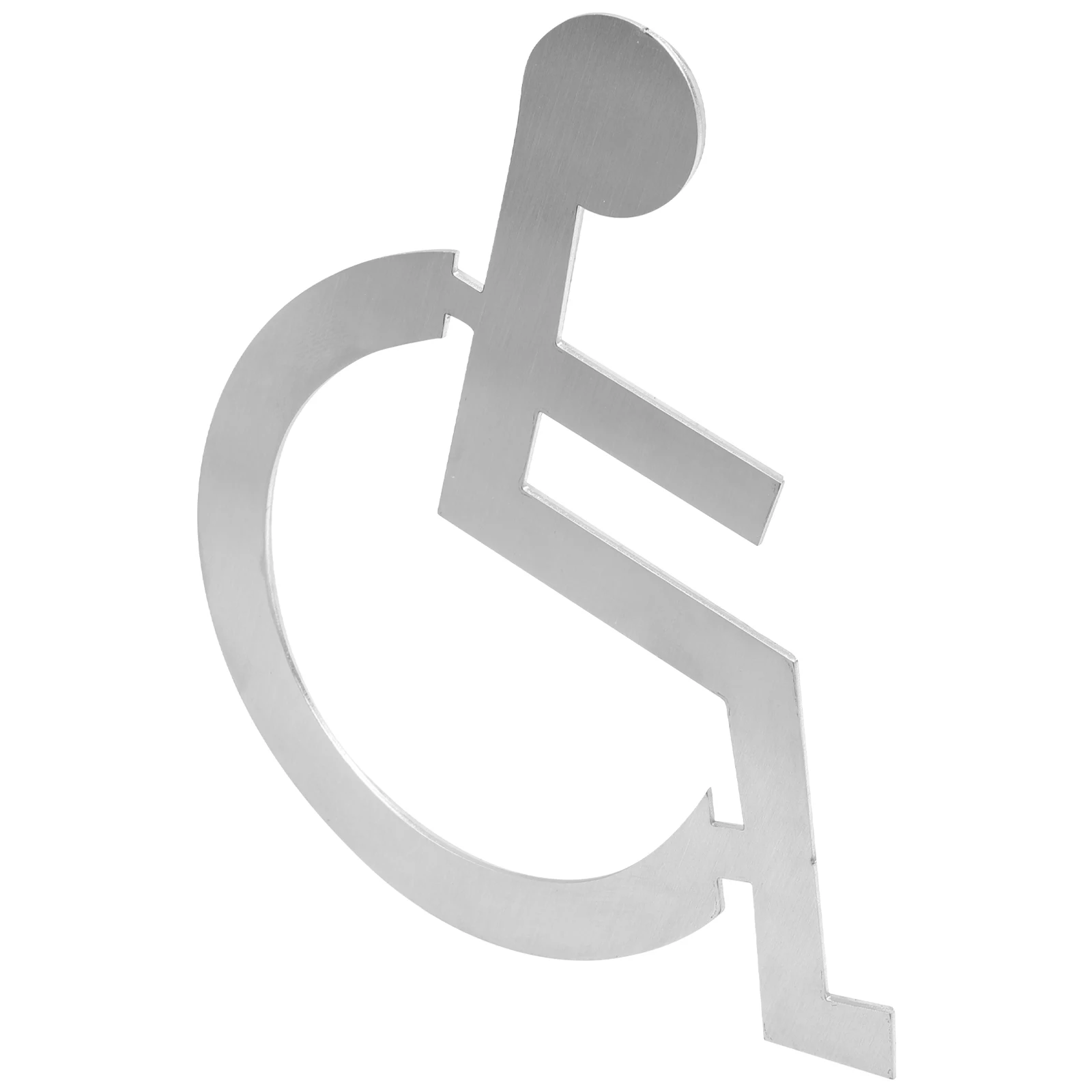

Stainless Steel Wheelchair Disabled Toilet Sign for Restroom Easy Installation Lightweight Public Areas Elevator Safety