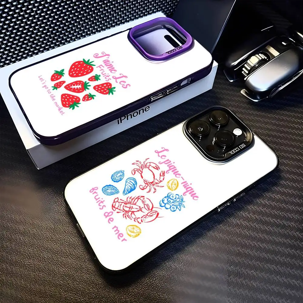 

Retro Food Doodles( Phone Case For iPhone 16,15,14,13,12,11,Mini,Pro,MAX Purple Matte Shockproof Cover