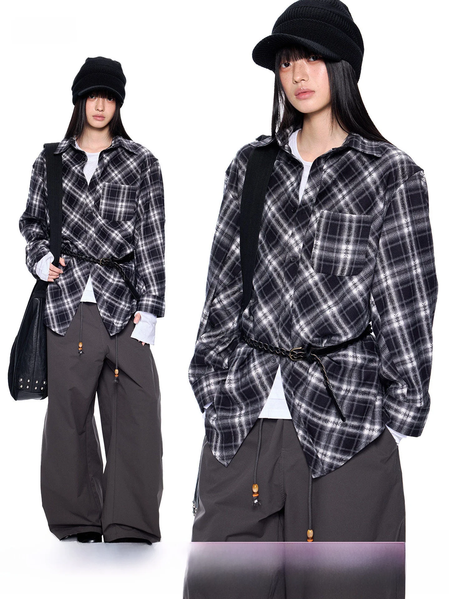 

EZEK Ретро Sle Свободный крой в клетку irt Женский весенний новый повседневный цветной топ для пригородных поездок Дышащий тонкий длинный све irt