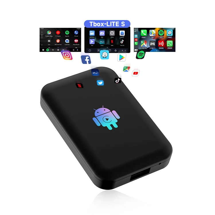 New carlinkit Tbox Lite s Ai Android Box Android System Car Wireless Android Auto Carplay for Netflix YouTube Multimedia 32gb
