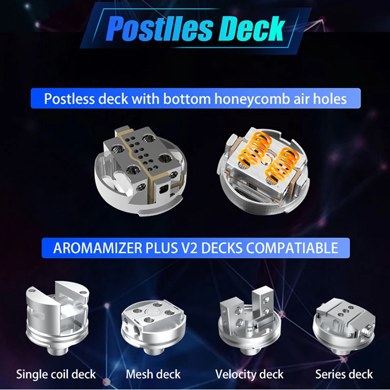 Aromamiseur Steam Crave Plus V3 RDTA, réservoir 30mm de diamètre 3ml/12ml, flux d'air inférieur latéral réglable, atomiseur Vape à filetage 510