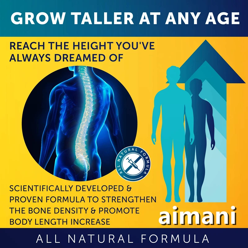 Height Growth Calcium Vitamin D Pills Natural Vegan Capsules To Grow Taller Bone Strength Without Growth Hormone 120 Softgel