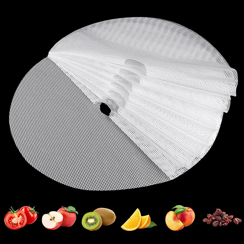 8 Pcs Round Dryer Pad Nonstick Fruit Drying Mats Dehydrator Silicone Steam Food Sheets Silica Gel Trays