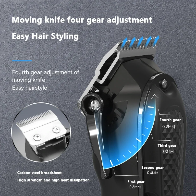 Kemei KM-1071 Professional Hair Clipper USB Charging Hair Trimmer Machine Cordless Hair Cutting Machine Men's Haircut Machine