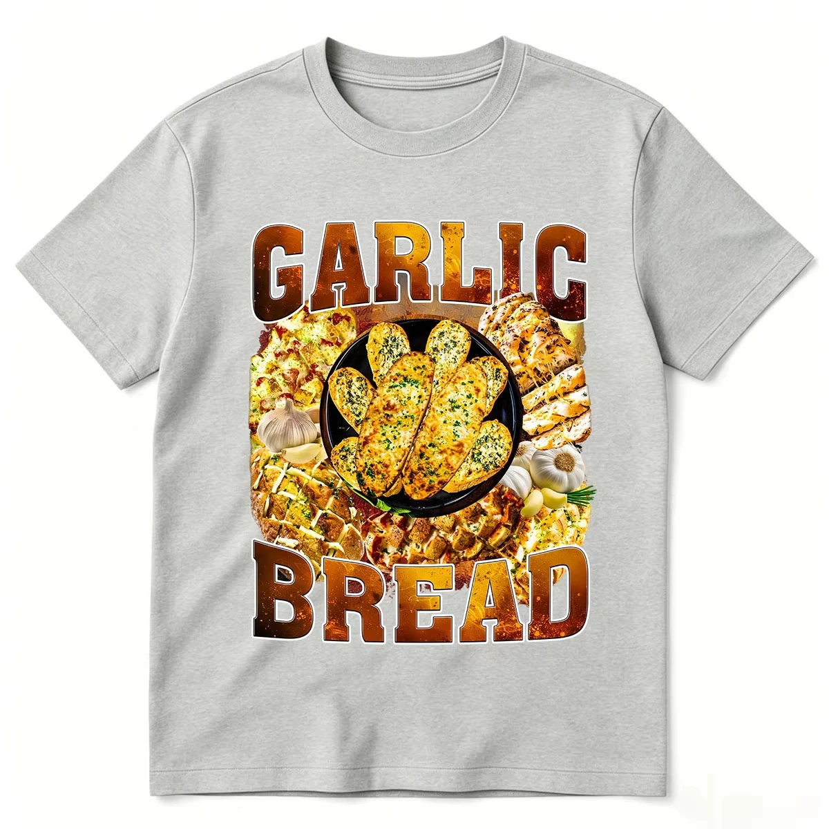 Garlic Bread Funny Meme Graphic T-shirts Men Women Fashion Cotton T-shirt Harajuku Short Sleeve Oversized T Shirts Streetwear