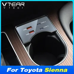 For Toyota Sienna 2021-2023 USB Type-C Splitter adapter Fast Charger Shunt HUB Docking Station Interior Product Accessories