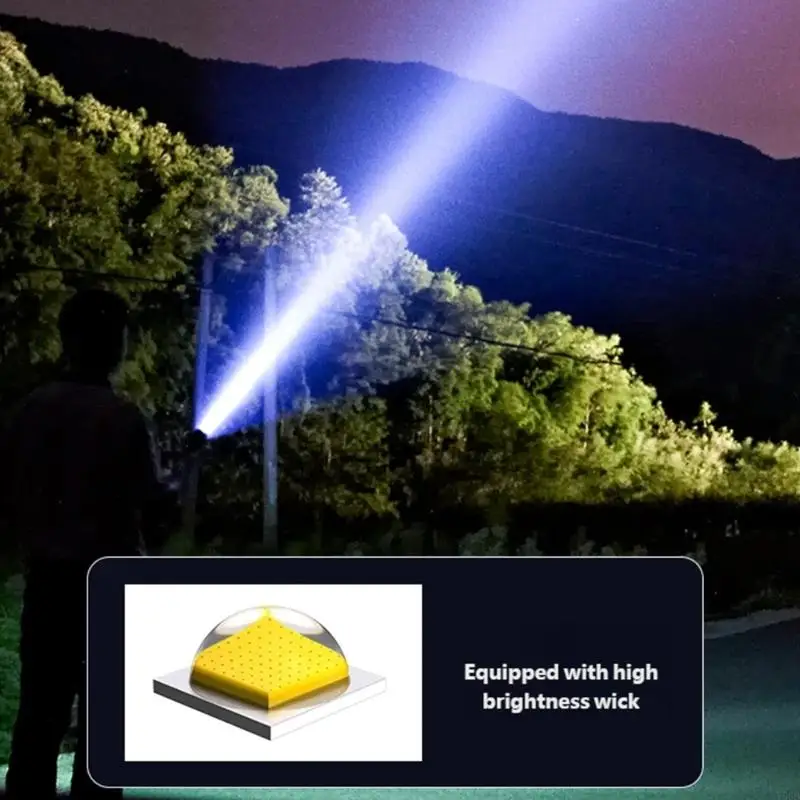 90 Degree Bendable USB Rechargeable Flashlight with Base Plastic Texture for Outdoor Night Patrols and Hiking Y5GB