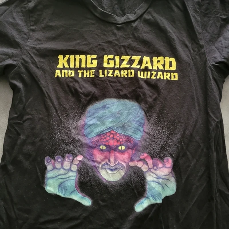 King Gizzard & the Lizard Wizard Black T-Shirt Cotton Full Size