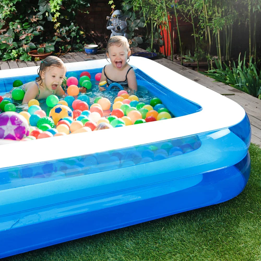 Inflatable Swimming Pool 2m/2.6m/ 3.05m Adults Kids Pools Bathing Tub Summer Outdoor Indoor Bathtub Water Pool Family Party Toy