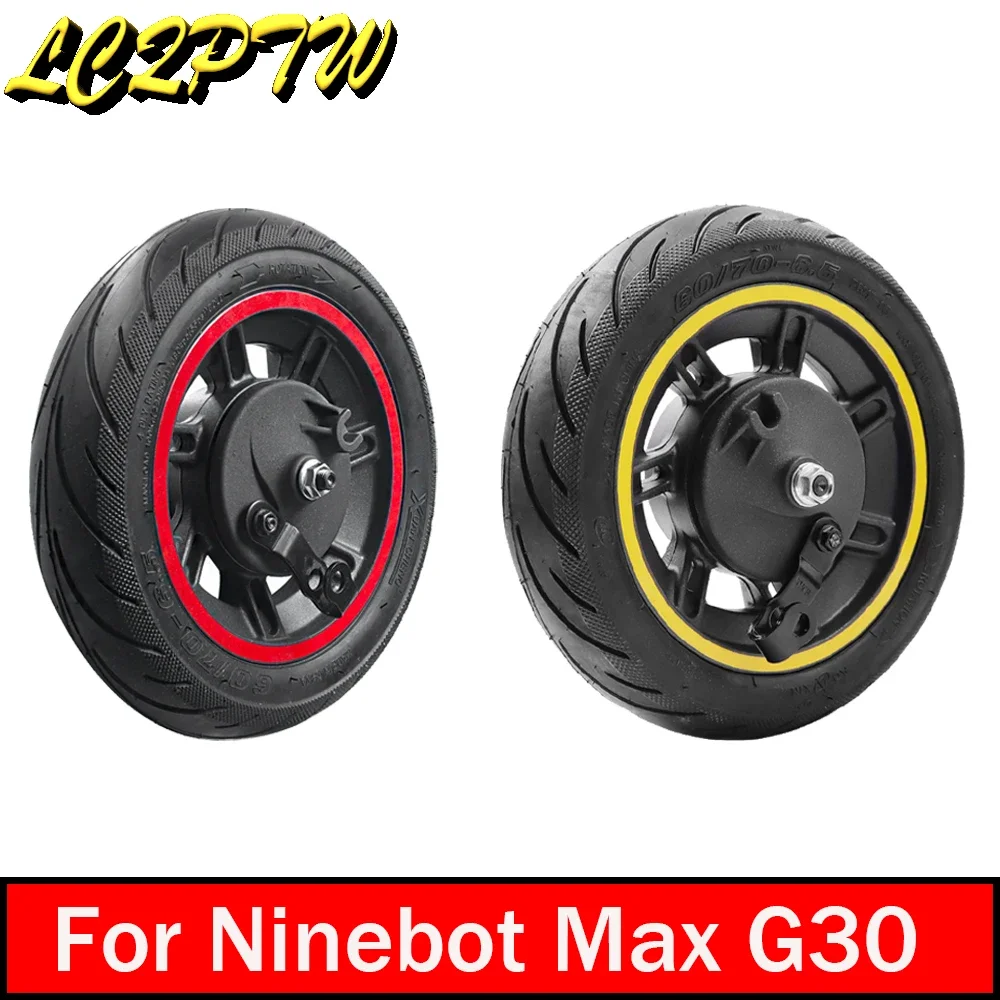 

60/70-6.5 Tires Electric Scooter Front Wheel with Vacuum Tubeless Tire Assembly for Segway Ninebot Max G30 Kickscooter Tyres