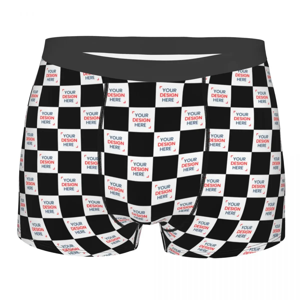 Fashion Personalized Customized Logo Boxers Shorts Underpants Men's Stretch Custom Your Design Here Briefs Underwear