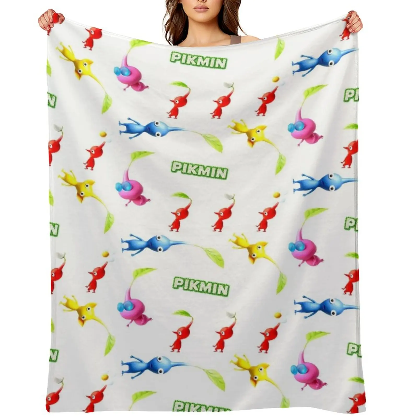 

Pikmin sticker pack (free customization) Throw Blanket Softest christmas gifts Flannel Decorative Beds Blankets