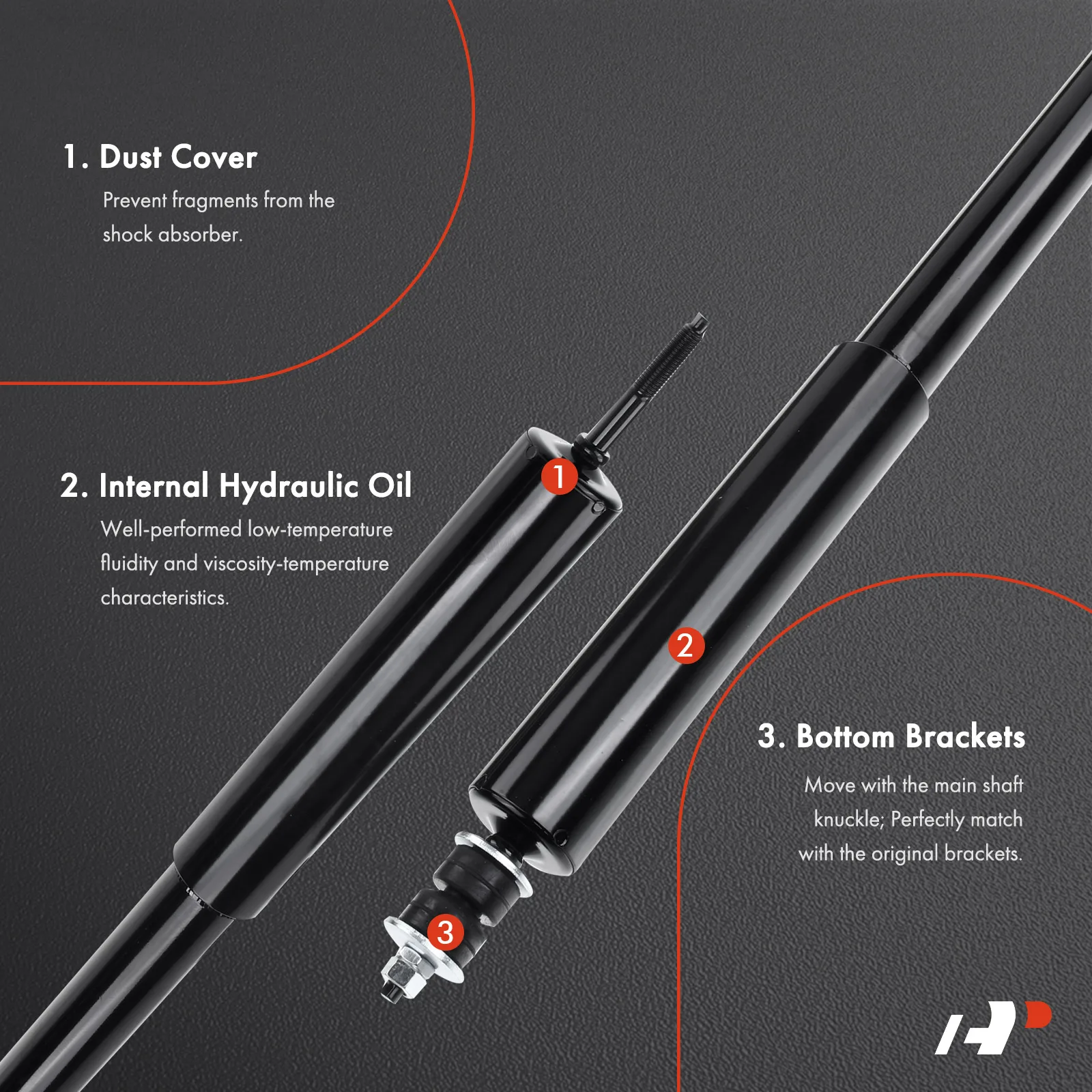 A-Premium Pair Rear Shock Absorber for Toyota Corolla 1980-1987 Corona Carina Ford Country Lincoln Continental Mazda Mercury