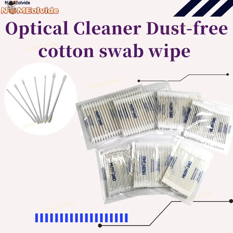 

Large Capacity 10bags Lot HUBY-340 Optical connector adaptor Cleaner Dust-free cotton swab wipe stick BB012 BB013 Free shipping