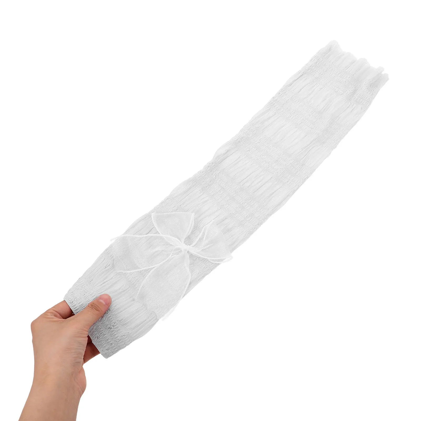 

1Pair Ballet-Inspired Cooling Arm Sleeves for Women Uv Protection Sun Shield Sheer Tulle Bowknot Design Breathable Ice Fabric