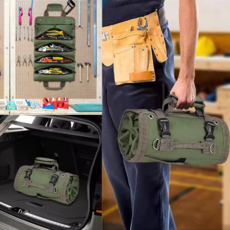

Electrician Tool Kit Repair Car Tool Bag Roll Bag Portable Multifunctional Hardware Tool Storage Bag