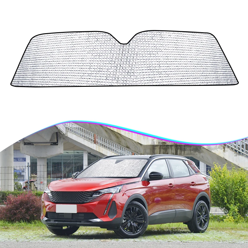 For Peugeot 3008 2021 2022 Car Sunshade UV Protection Curtain Sun Shade Visor Front Windshield Cover Protect Privacy Accessories