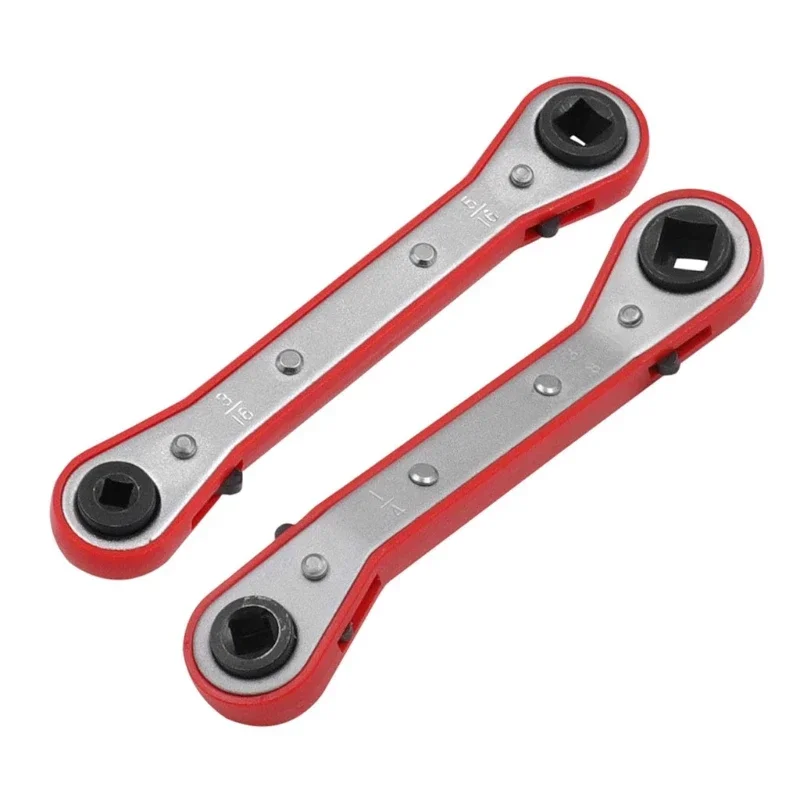 Refrigeration Ratchet Wrench 4 Different Sizes 1/4 3/16 Square 3/8 5/16 Square Air Conditioning Ratcheting Service