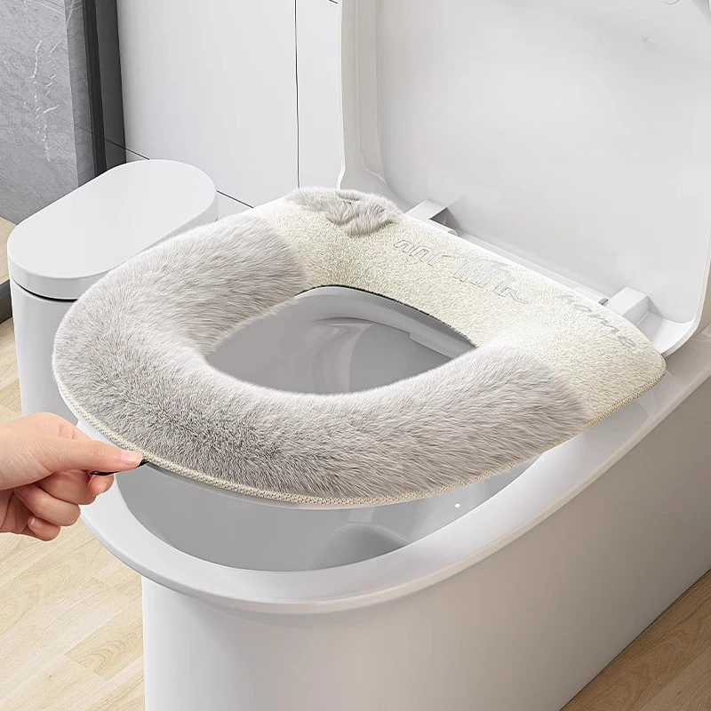 ‌Breathable Toilet Seat Cushion, Universal Non-Slip Pad, Compact Storage Design, Skin-Safe Bathroom Essentials for Family Use