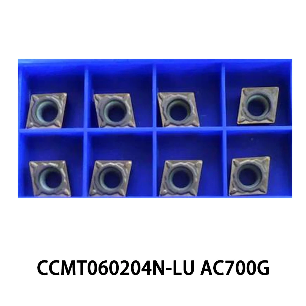 CCMT 060204 Original CCMT060204 060204N N LU CCMT060204N-LU AC700G 80° Inserts Carbide Plates CNC Lathe Cutter Machine Holder