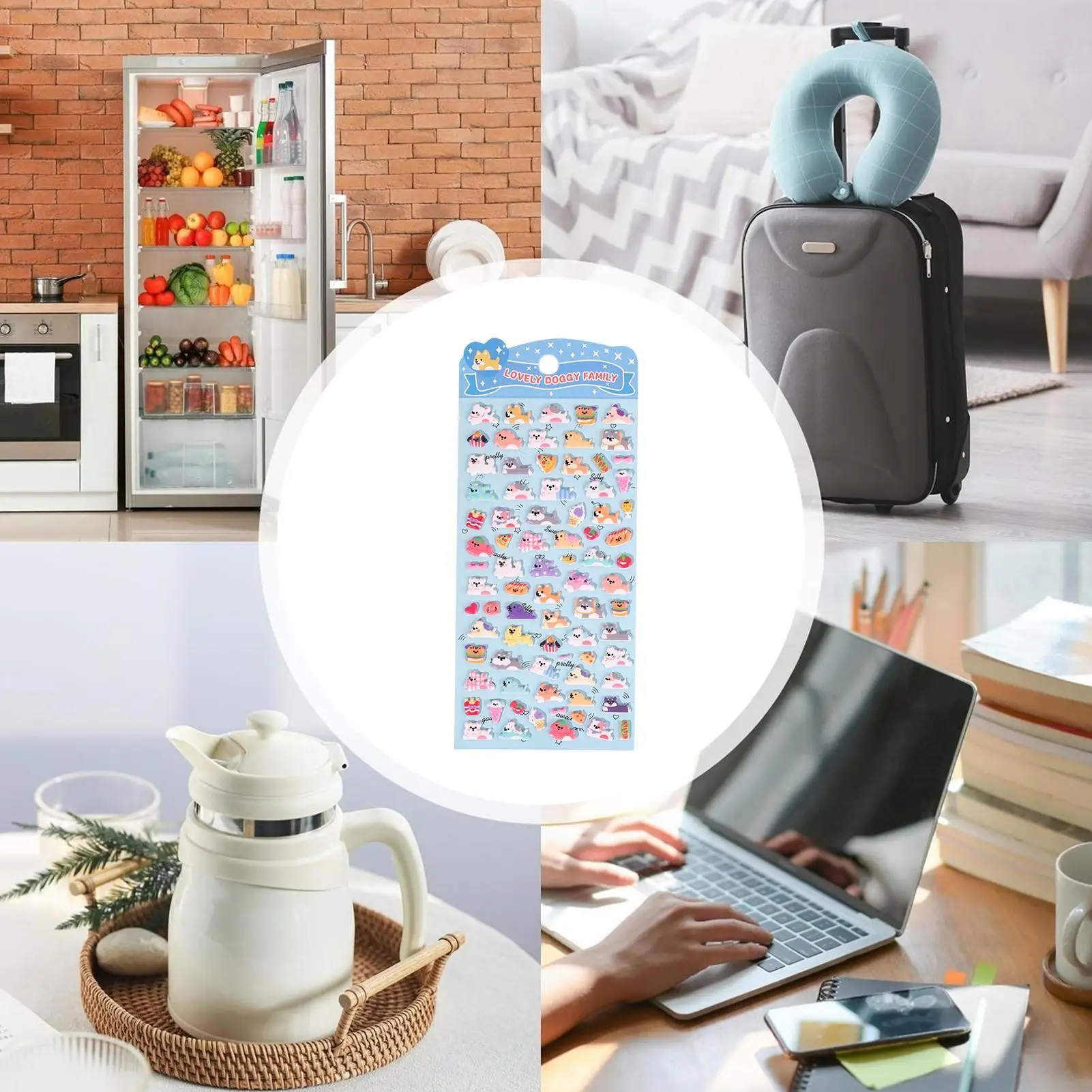 3D 動物ステッカー 装飾ノートブックデカール 携帯電話ケースデカール 学生 教師 子供 アーティスト デザイナー コレクター向け