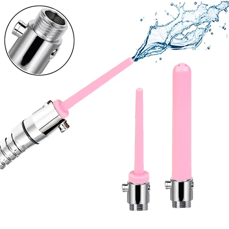 100/130mm Bidet Shower Cleaning Set Douche Enema Syringe Anal Enema Anal Beads Butt Plug Nozzle Tip Bathroom Bidets Accessories