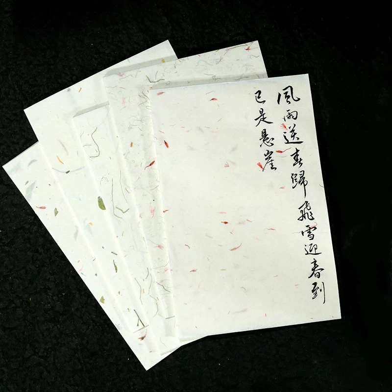 Vintage Chinese Rice Xuan Paper Calligraphy Decorative Paper Regular Script Handwritten Calligraphy Art Works Yunlong Xuan Paper