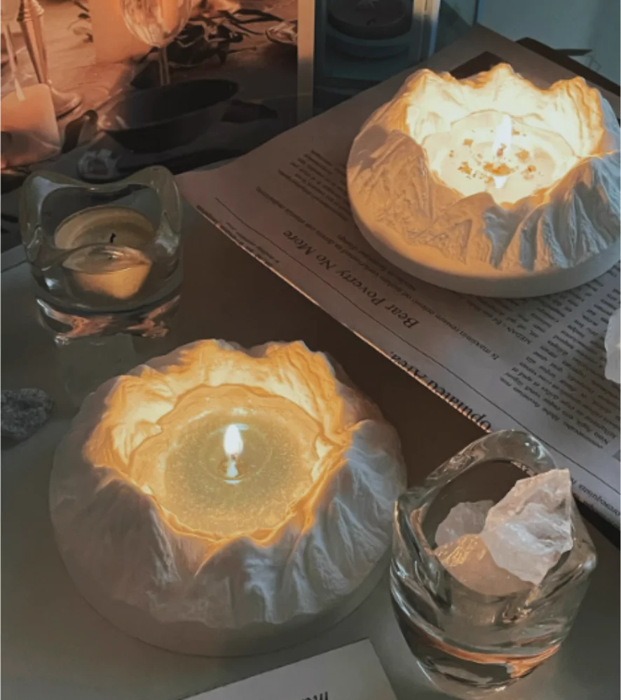 Candle Mountain Shaped Volcanic Aroma Candle Gypsum Aroma Home Decoration Niche Premium Birthday Candle