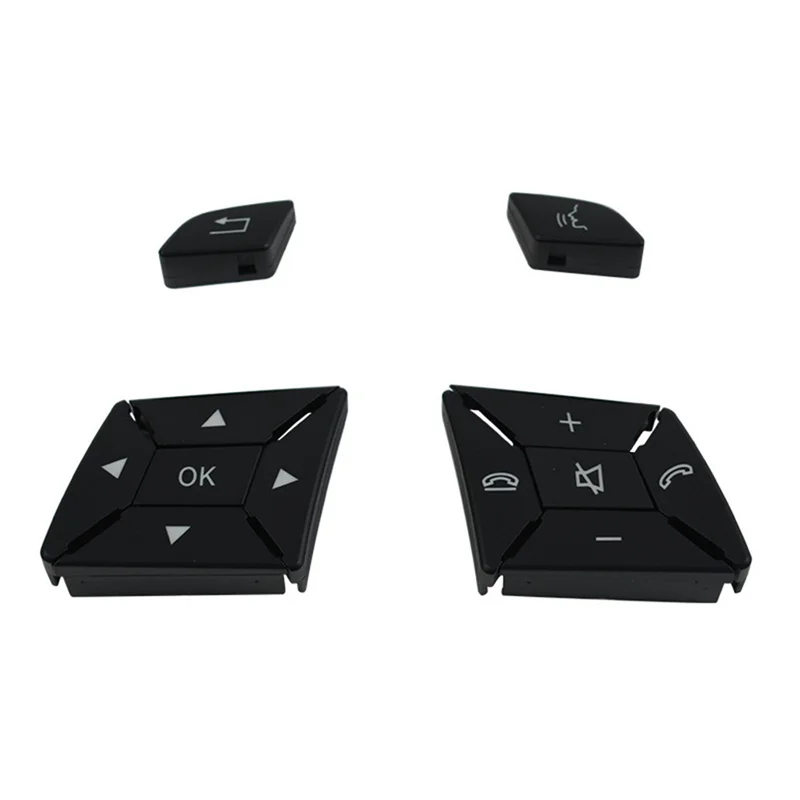 

W204 W212 W218 Car Steering Wheel Control Menu Switch Button Cover Volume for BENZ C GLK E A Class W156 W246 ,Black