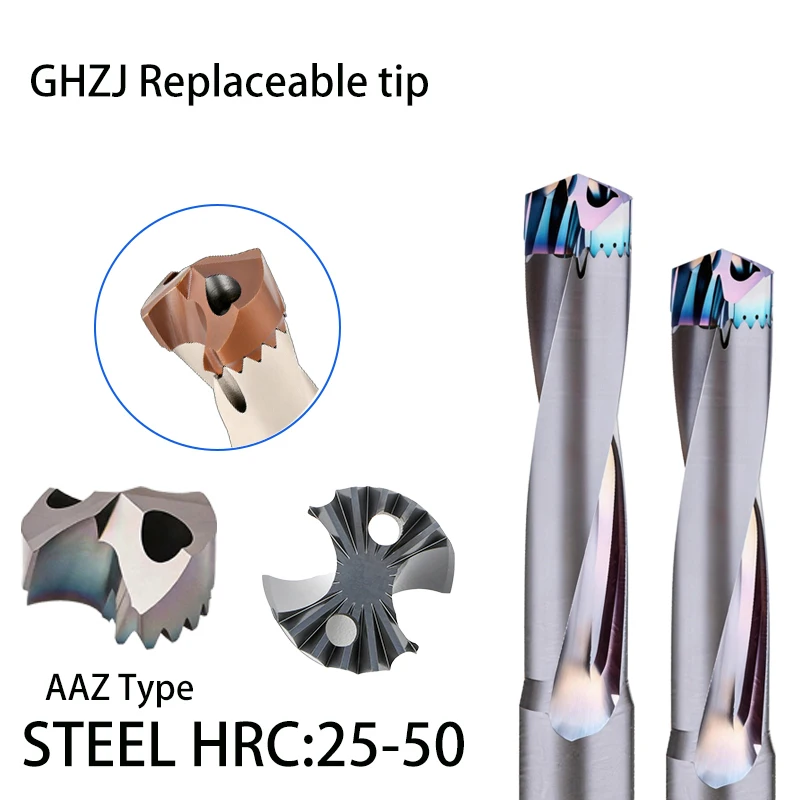 

Сверло-коронка AAZ с внутренним охлаждением, U-образное, с твердосплавной вставкой из вольфрамовой стали, для глубокого сверления отверстий
