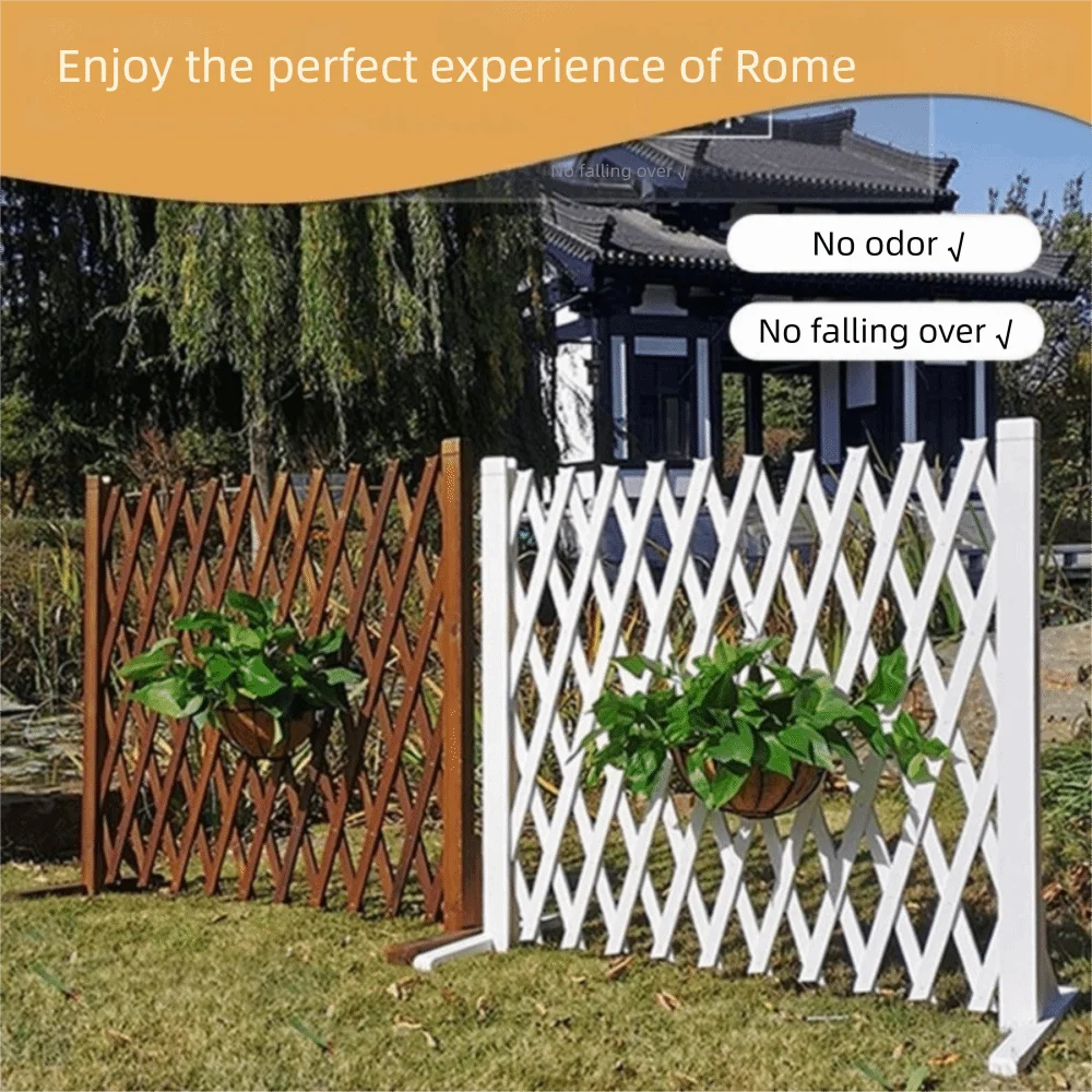 Stretchable Wooden Fence Durable/odorless Usable Home Garden Fence Multi-layer Paint Spray 50/70cm Extended Trellis Fence