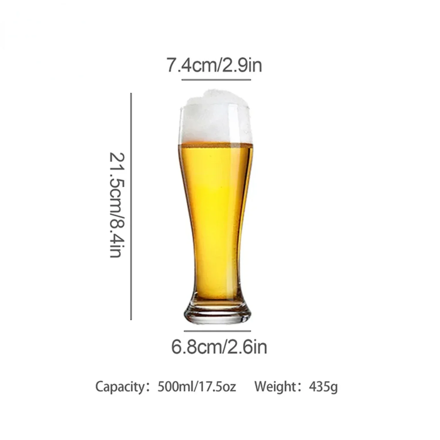 Luxurious Thickened Red Craft Beer Glass - Premium Quality Expertly Crafted for Beer Enthusiasts and Connoisseurs, Large Capacit