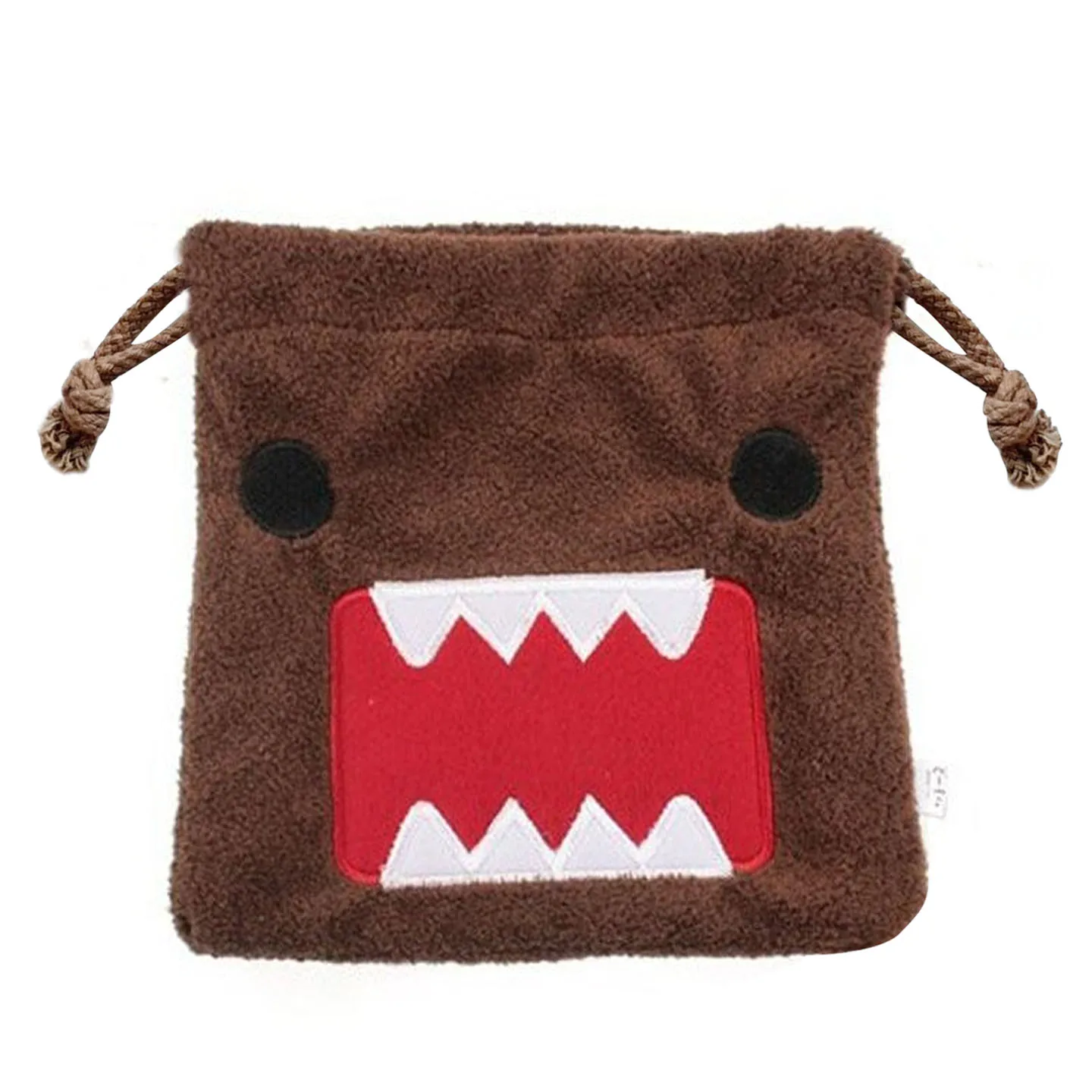 

Cute Domo Kun Plush Stuffed Drawstring Bag Pouch Cartoon Anime Storage Bags Organizer for Women