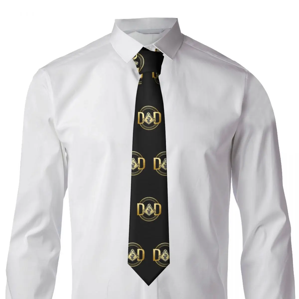 Fashion Masonic Dad Freemasonry Neck Ties for Office Custom Men Father's Day Freemason Neckties